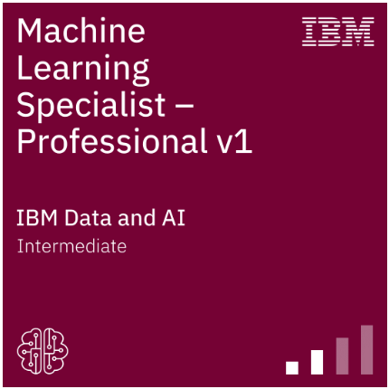 Machine Learning with Python badge, IBM