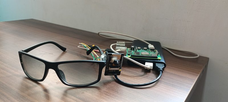 EchoSight wearable assistive navigation glasses prototype